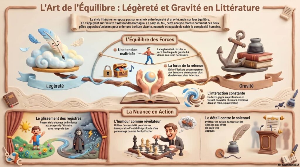 Style d'écriture : légèreté et gravité